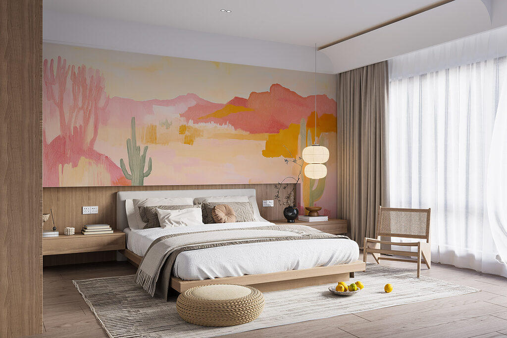 Painting of a desert landscape Painting of a desert landscape