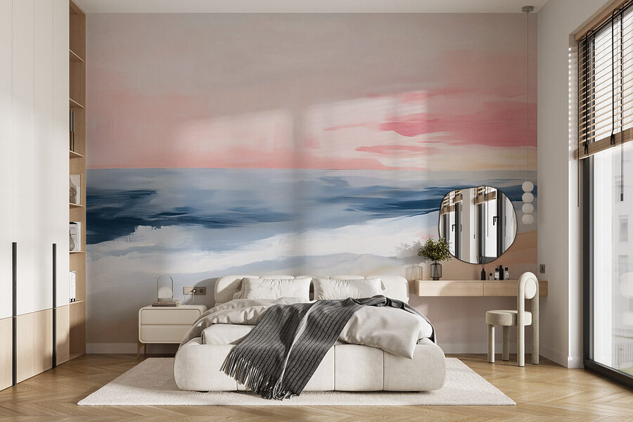Schilderij van een strand