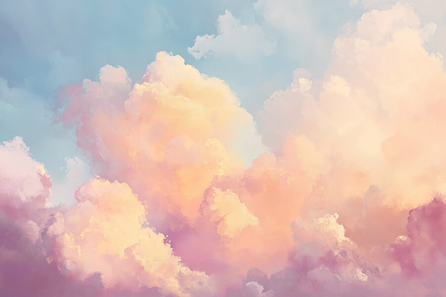 Kleurrijke wolken in de lucht