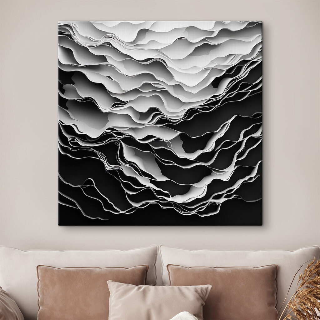 Black and white image of a white and black background