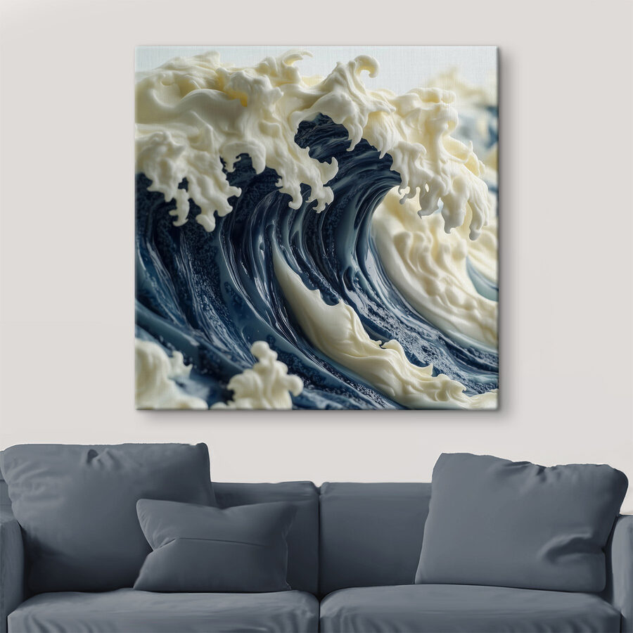 Majestueuze golven in romige textuur
