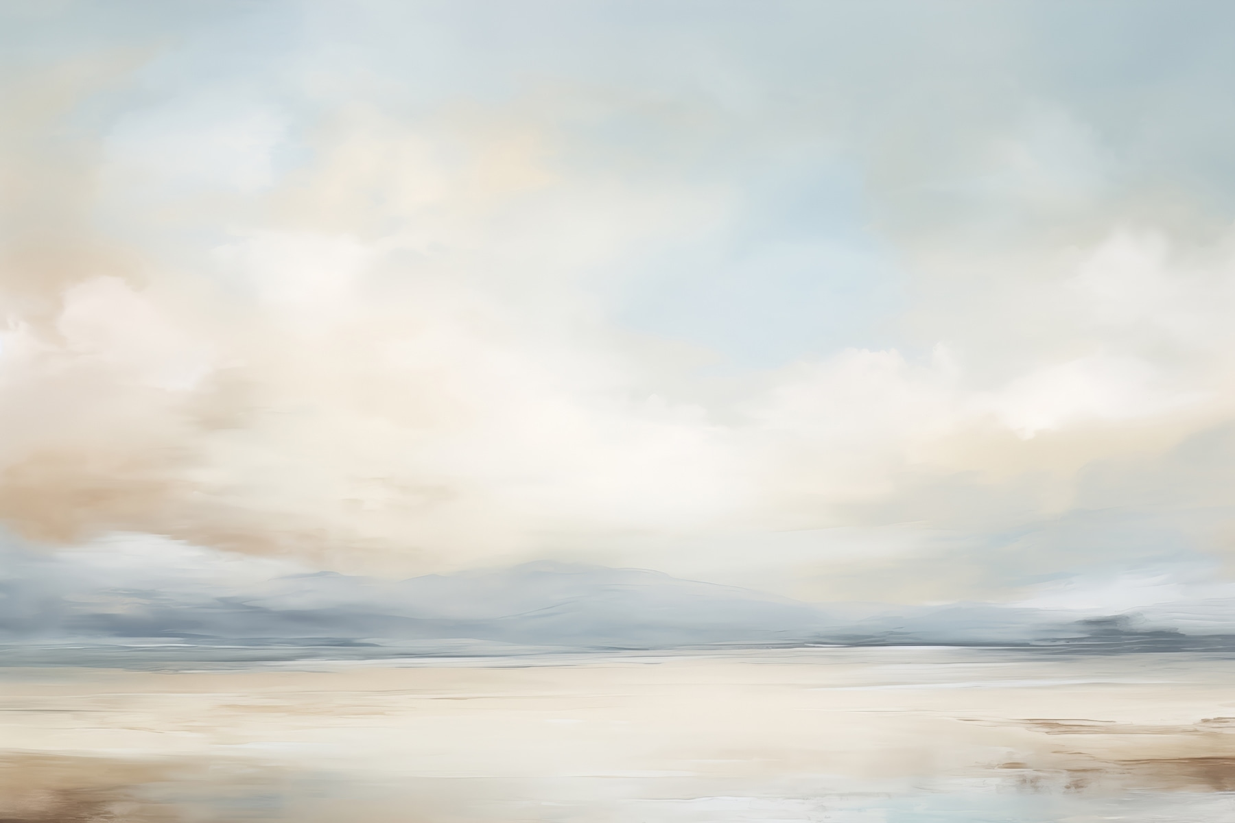 Landscape with a body of water and clouds Landscape with a body of water and clouds