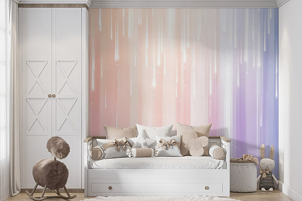 Fotobehang Fotobehang Wazig beeld van een regenboog van licht (Artikelnummer: w02408)