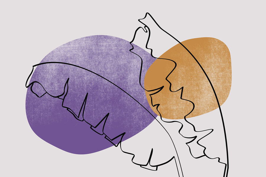Tekening van een blad