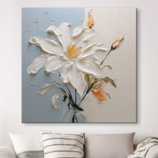 Schilderij van een bloem Schilderij van een bloem