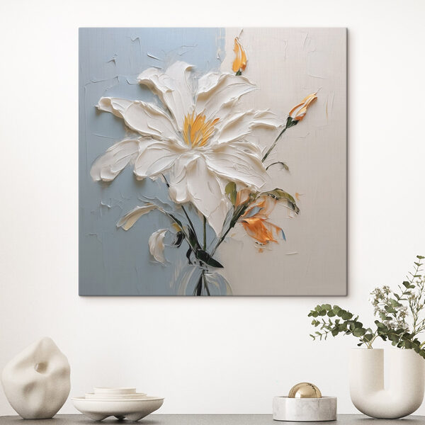 Schilderij van een bloem Schilderij van een bloem