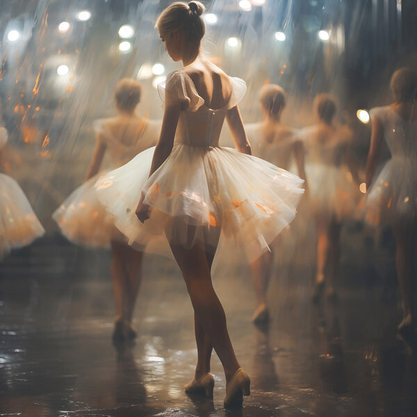 Groep vrouwen in witte tutu Groep vrouwen in witte tutu