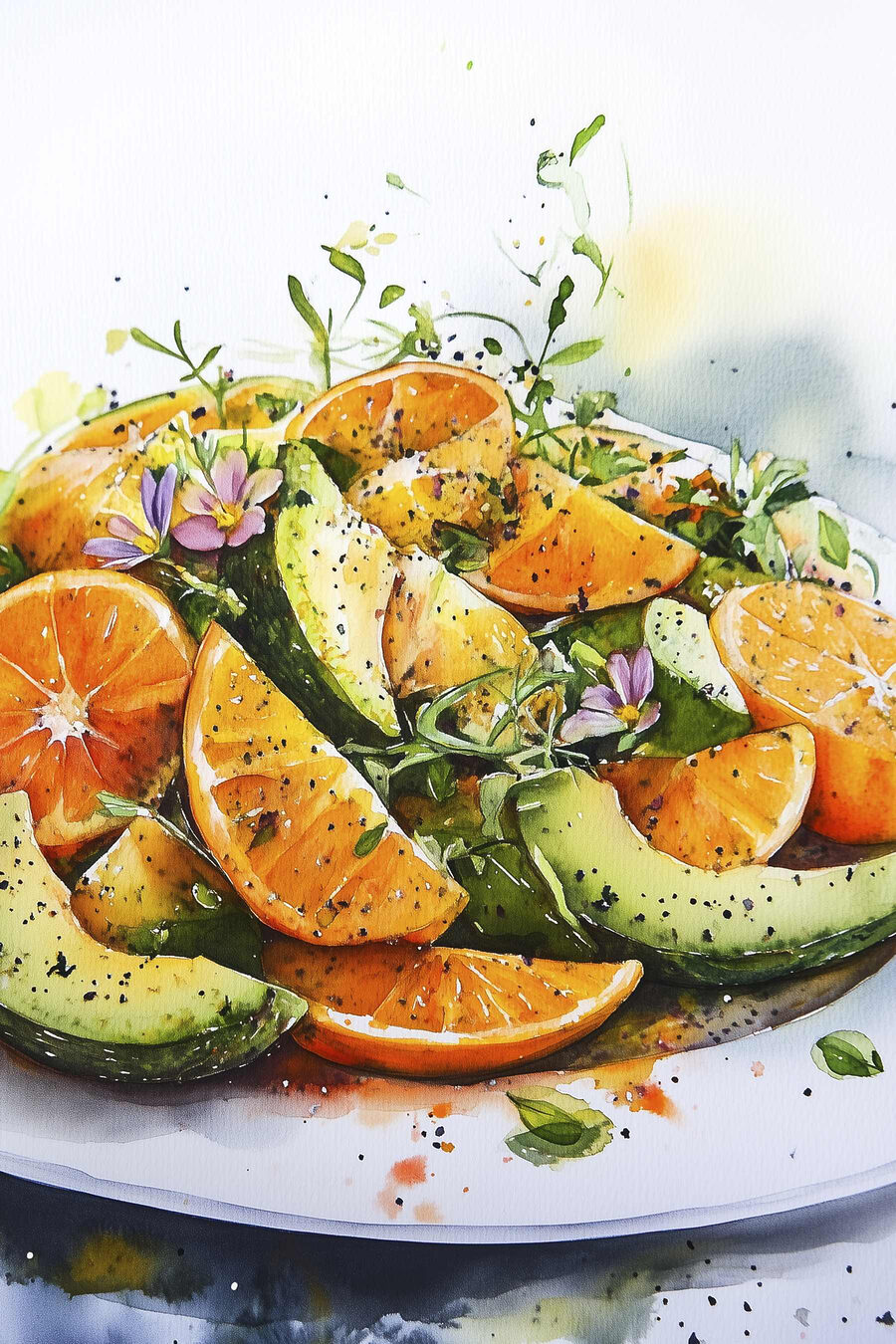 Bord met fruit en groenten