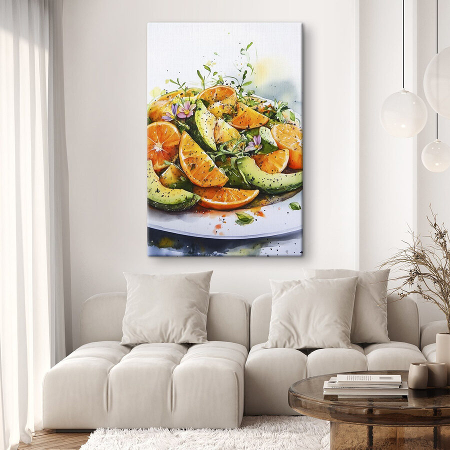 Bord met fruit en groenten