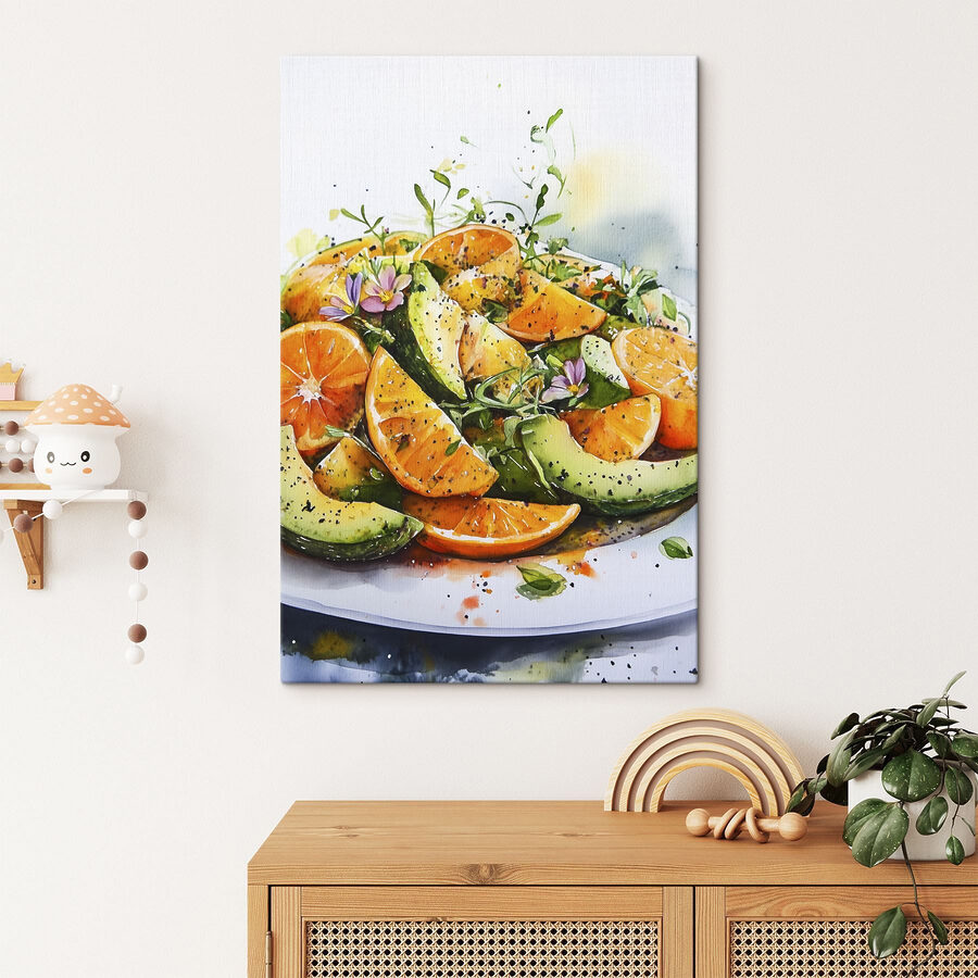 Bord met fruit en groenten