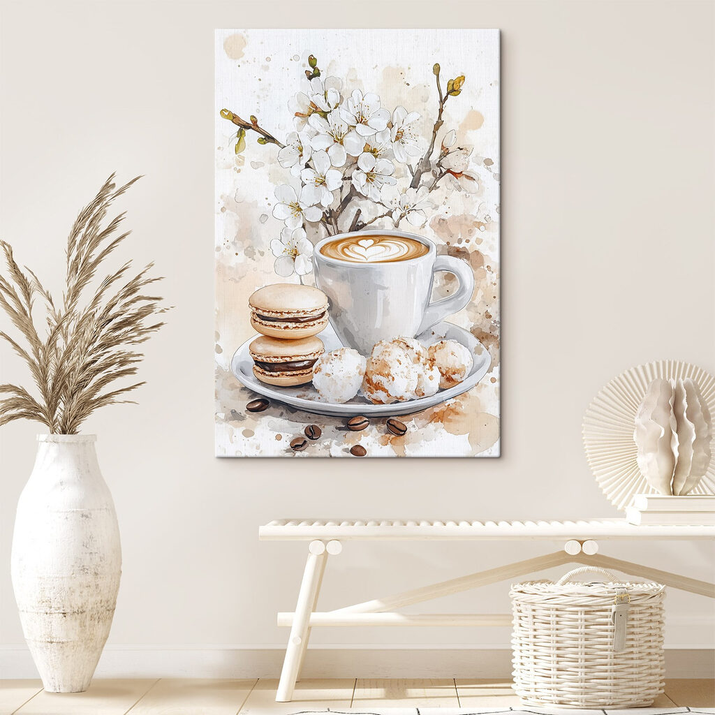 Cup of coffee and cookies