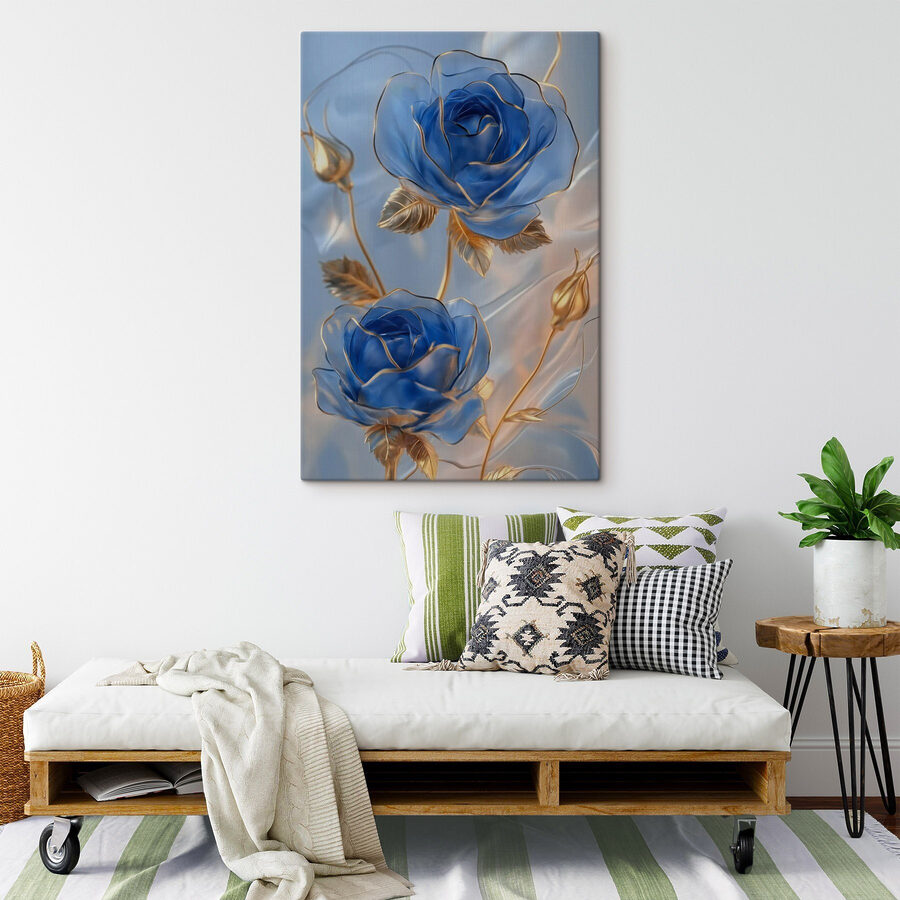 Delicate blauwe rozen in zacht licht