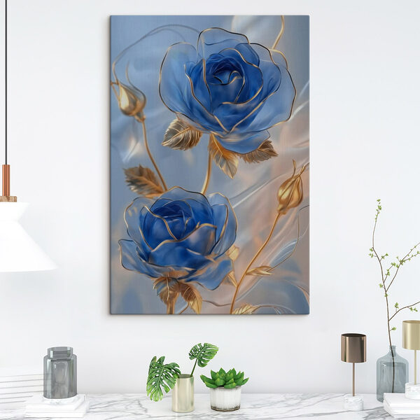 Delicate blauwe rozen in zacht licht Delicate blauwe rozen in zacht licht