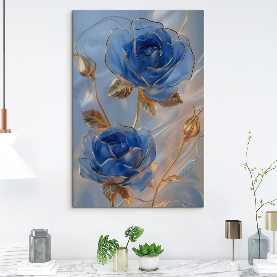 Delicate blauwe rozen in zacht licht