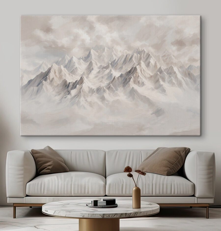 Bergketen met wolken