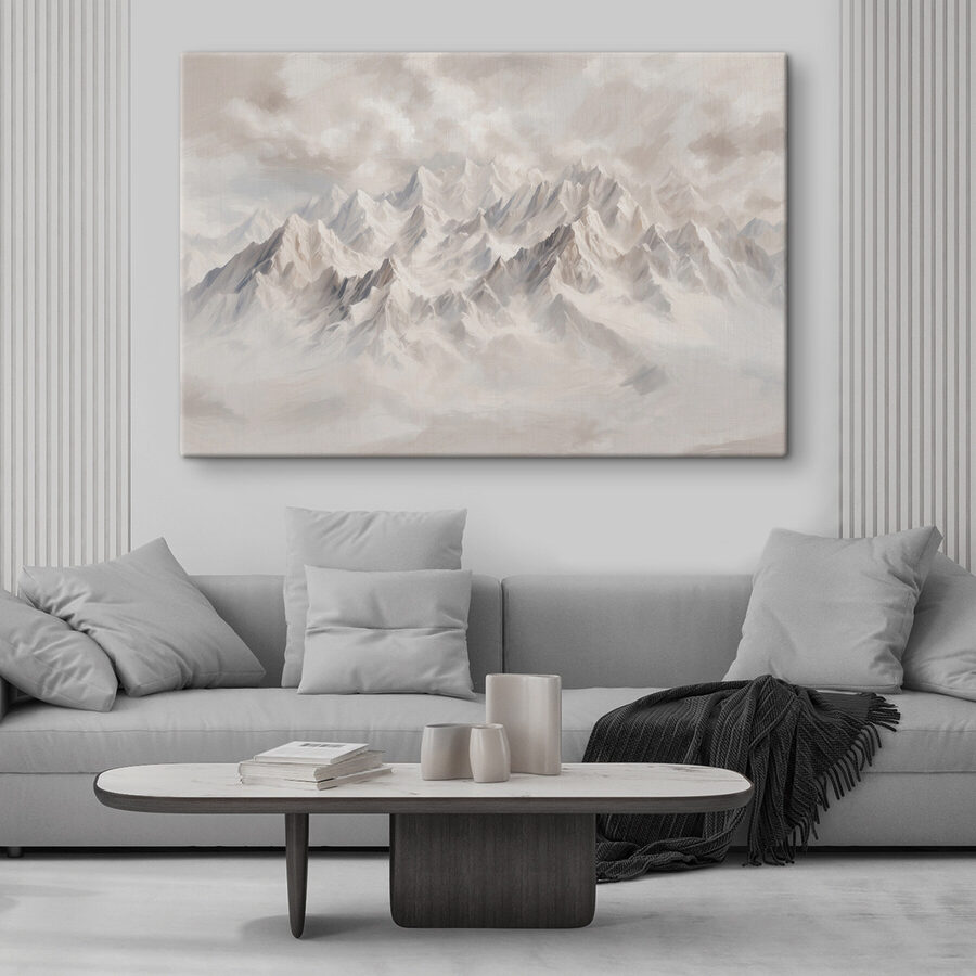 Bergketen met wolken
