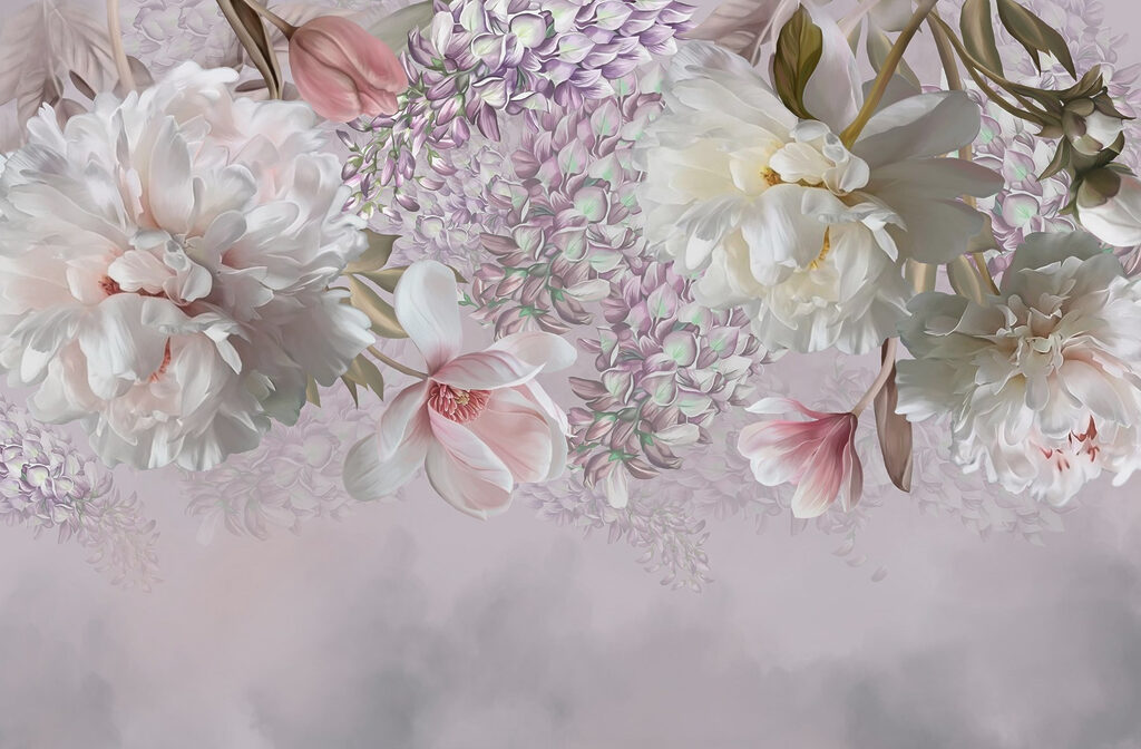 Delicate bloemen in zachte pasteltinten Delicate bloemen in zachte pasteltinten