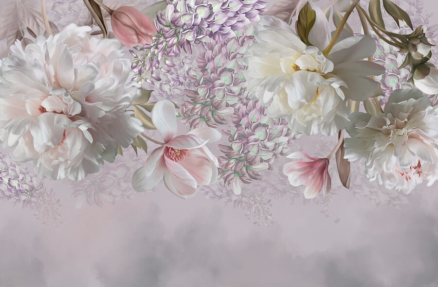 Delicate bloemen in zachte pasteltinten