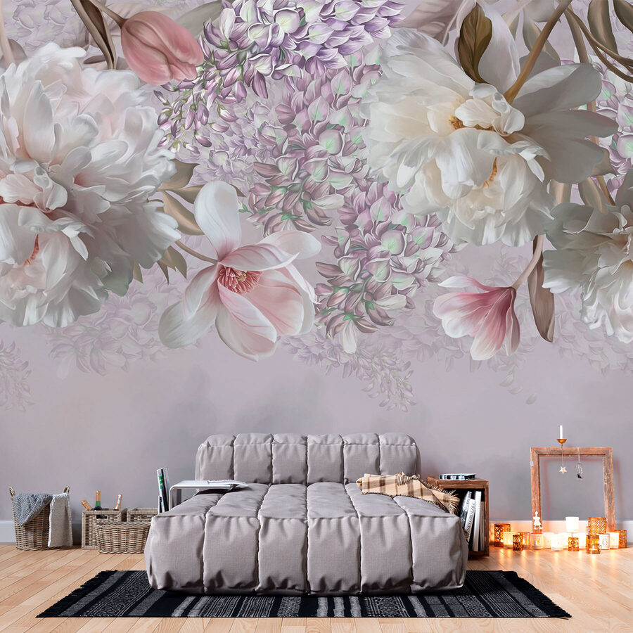 Delicate bloemen in zachte pasteltinten