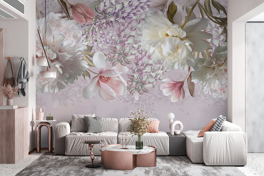 Delicate bloemen in zachte pasteltinten