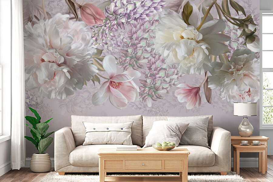 Delicate bloemen in zachte pasteltinten