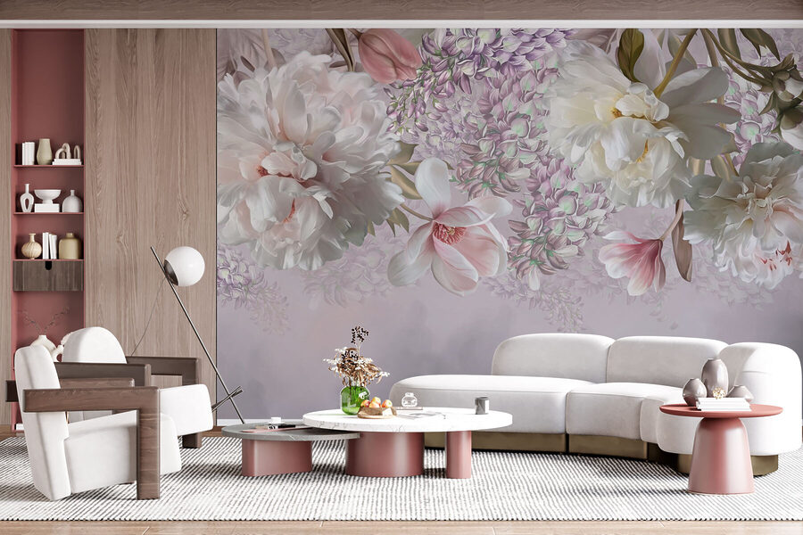 Delicate bloemen in zachte pasteltinten