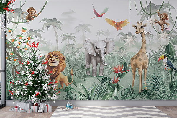 Groep dieren in een jungle Groep dieren in een jungle