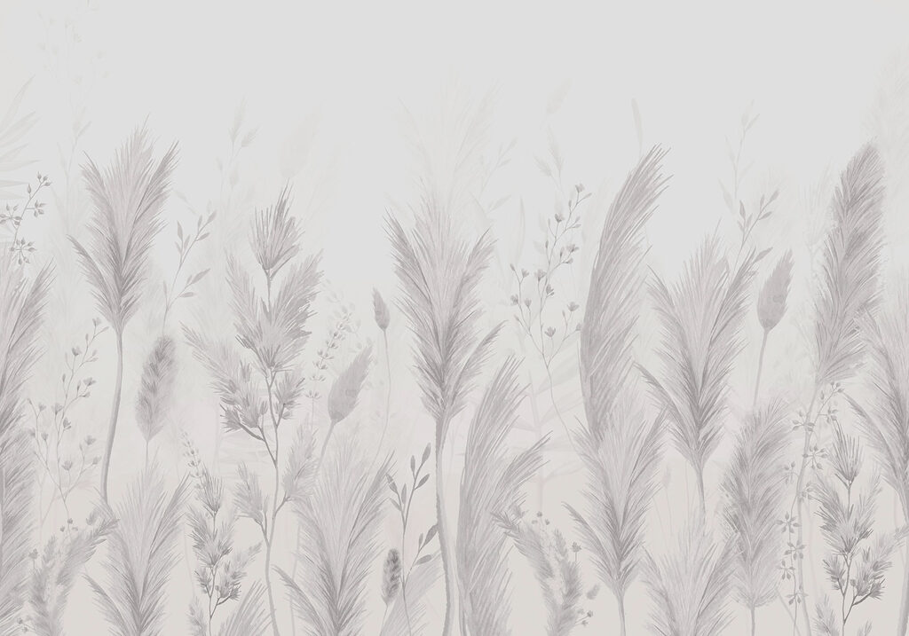 Witte achtergrond met gras en bloemen Witte achtergrond met gras en bloemen