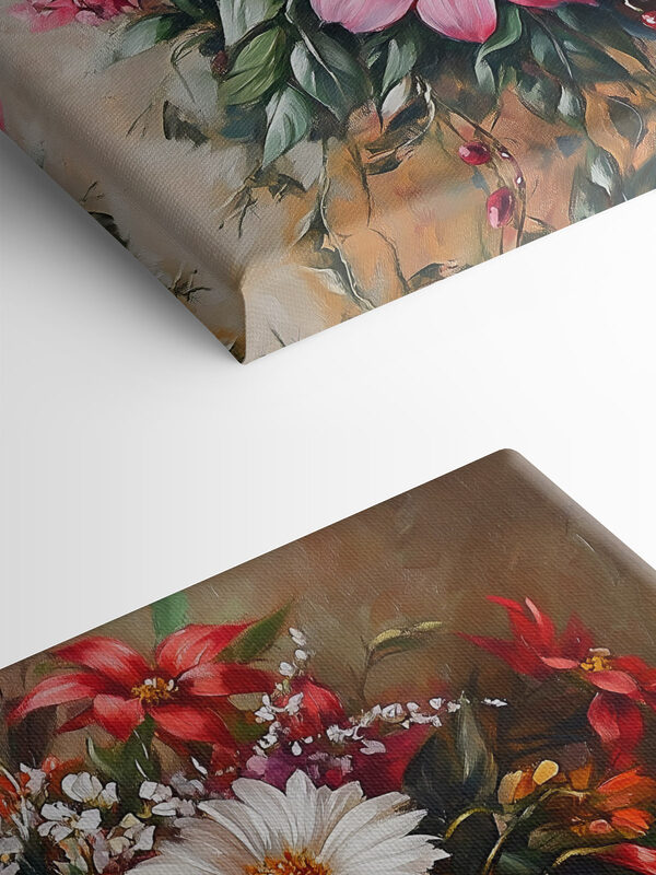 Schilderij van bloemen in een vaas Schilderij van bloemen in een vaas
