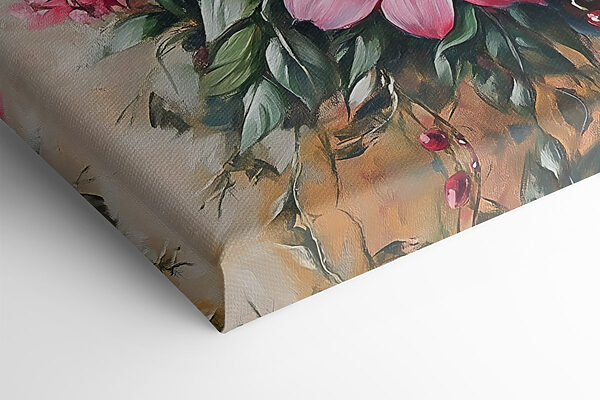 Schilderij van bloemen in een vaas Schilderij van bloemen in een vaas