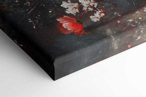 Schilderij van bloemen op een tafel Schilderij van bloemen op een tafel