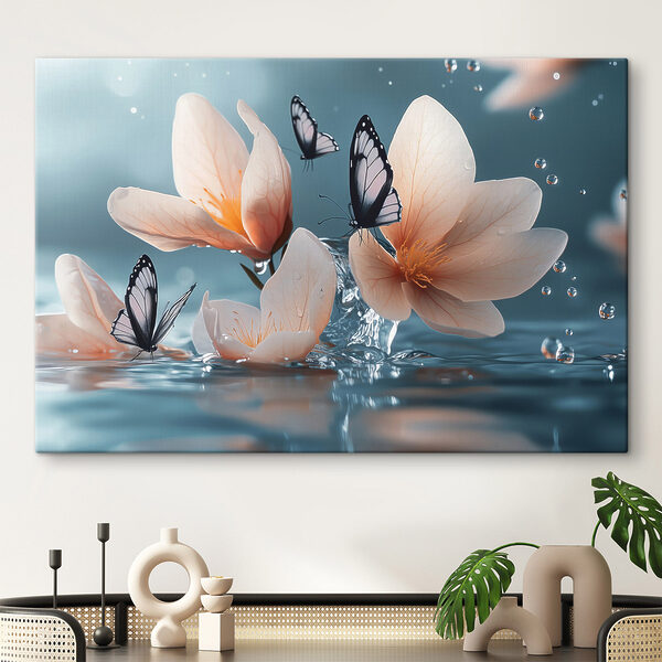 Vlinders op bloemen en water Vlinders op bloemen en water