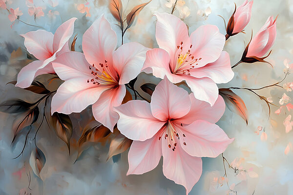 Groep roze bloemen Groep roze bloemen