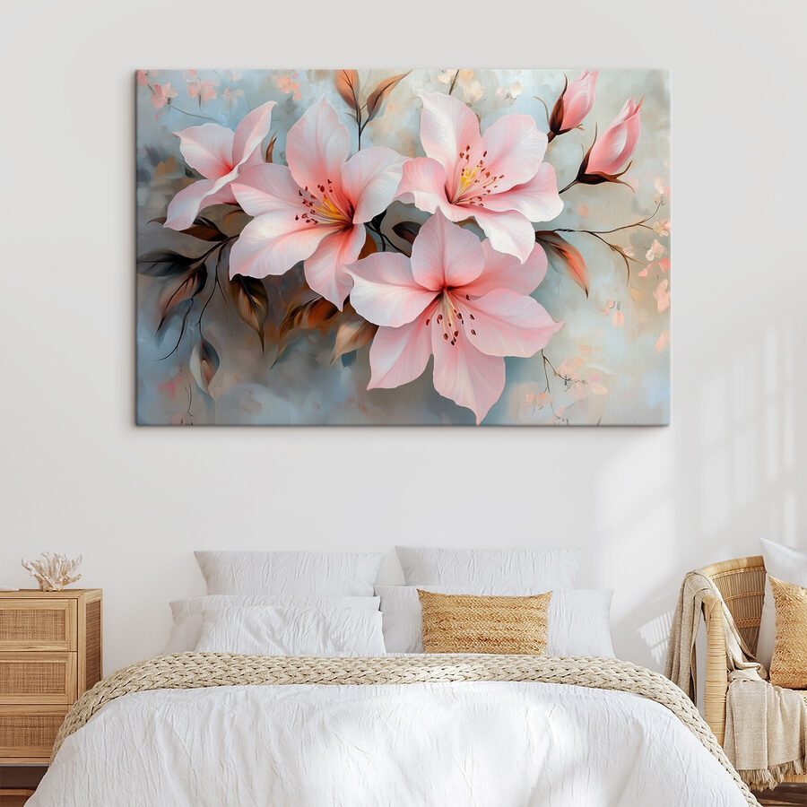 Groep roze bloemen Groep roze bloemen