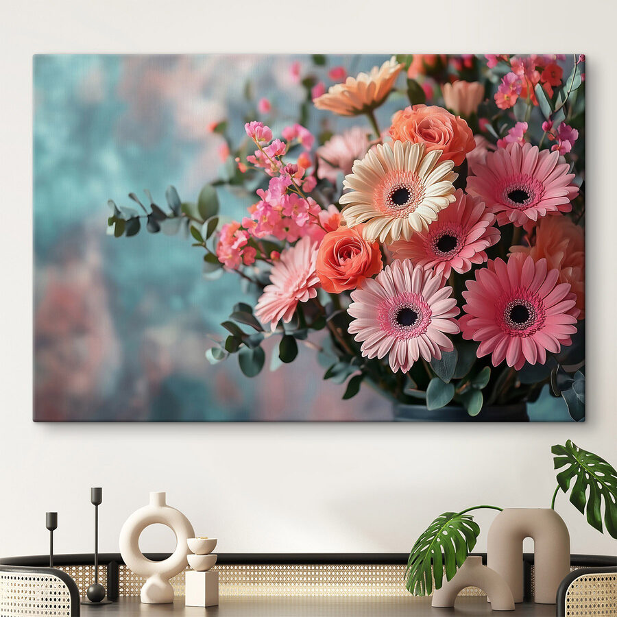 Boeket bloemen in een vaas