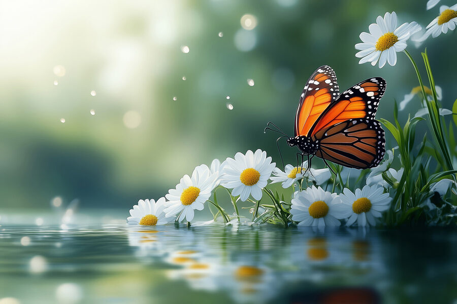 Vlinder op een bloem