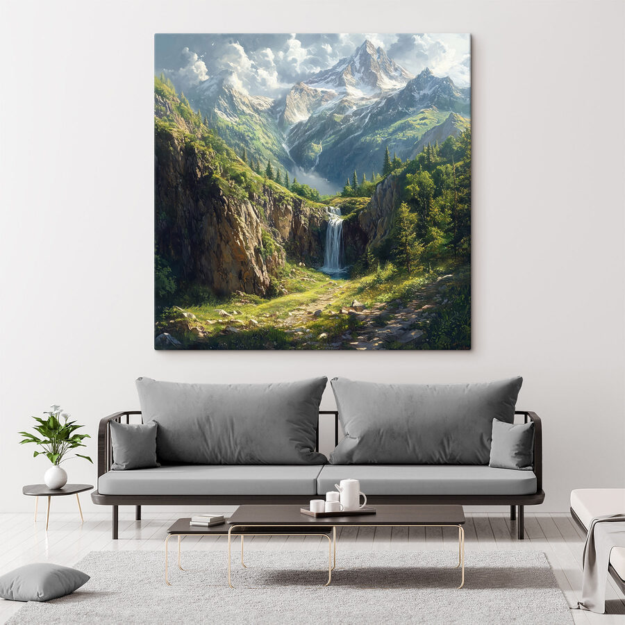 Waterval in een berg