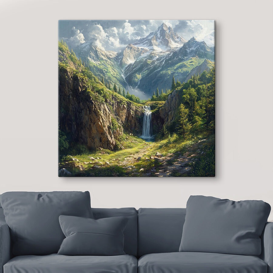Waterval in een berg