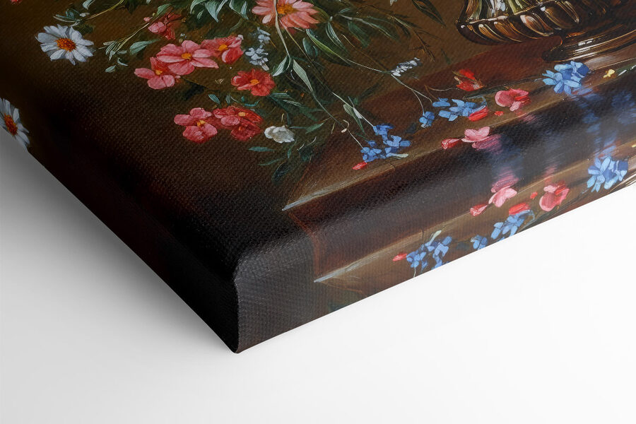 Schilderij van een boeket bloemen