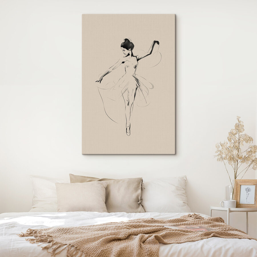 Tekening van een dansende vrouw