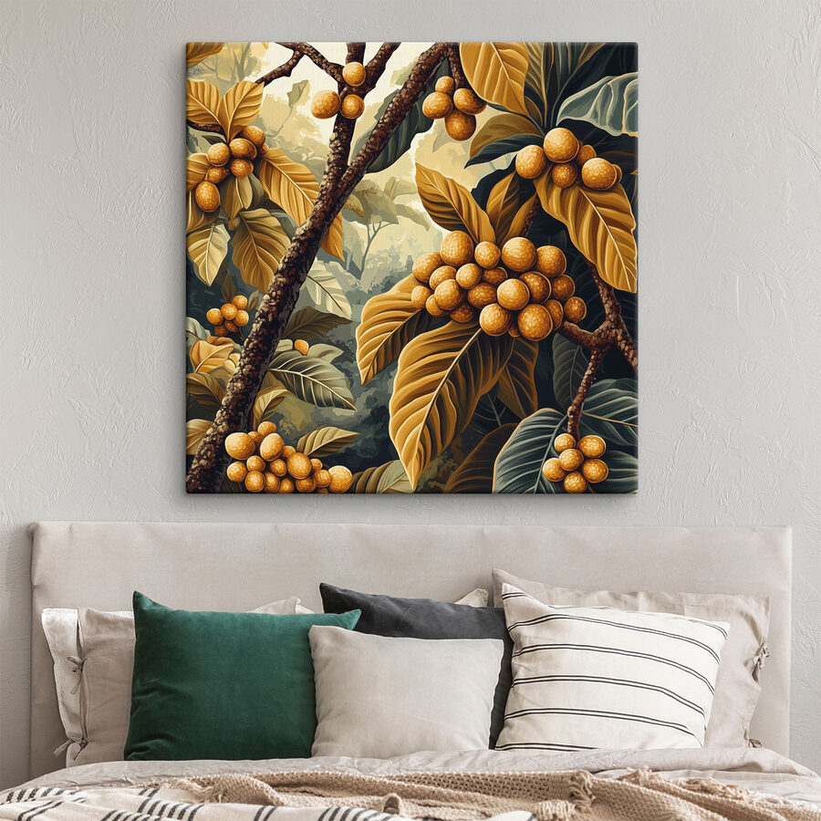 Schilderij van een boom met vruchten Schilderij van een boom met vruchten