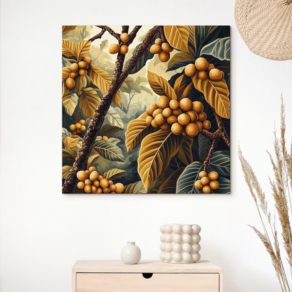 Schilderij van een boom met vruchten Schilderij van een boom met vruchten