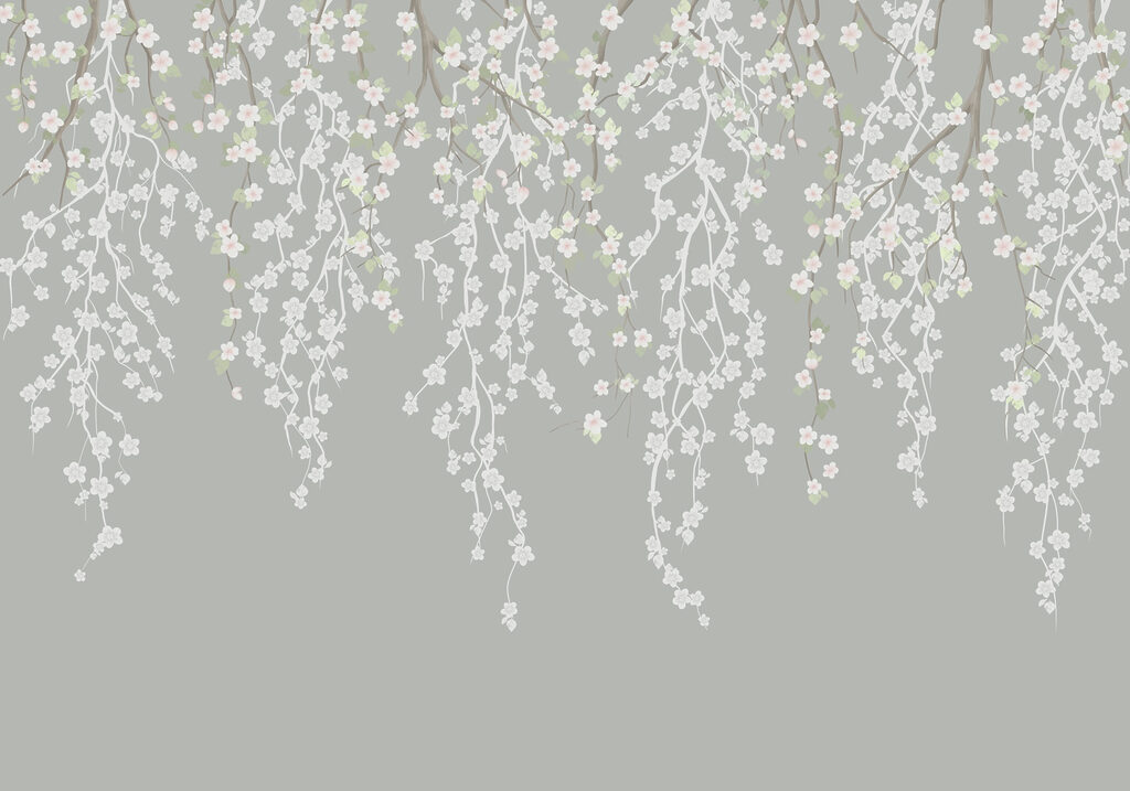 White flowers on a tree branch
