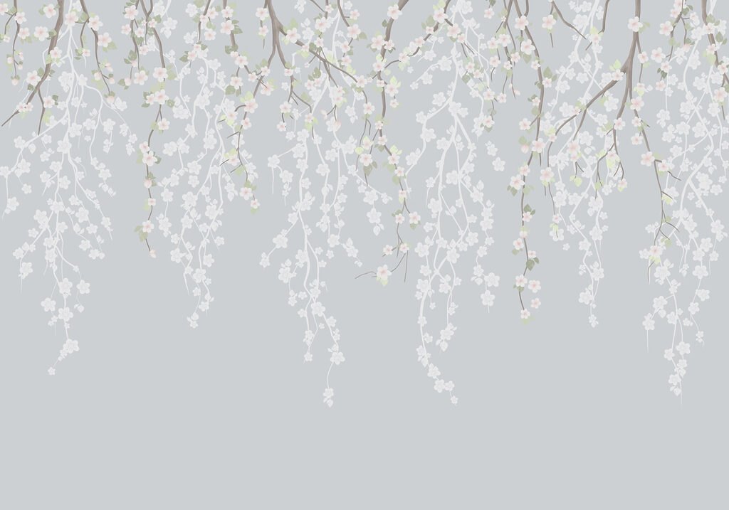 Witte bloemen op een boomtak Witte bloemen op een boomtak