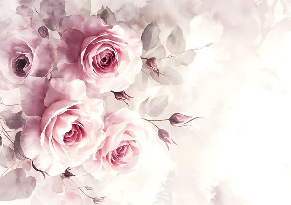Groep roze rozen Groep roze rozen