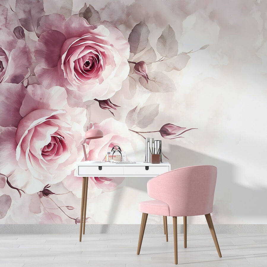 Groep roze rozen