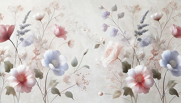 Delicate bloemen in zachte pasteltinten Delicate bloemen in zachte pasteltinten