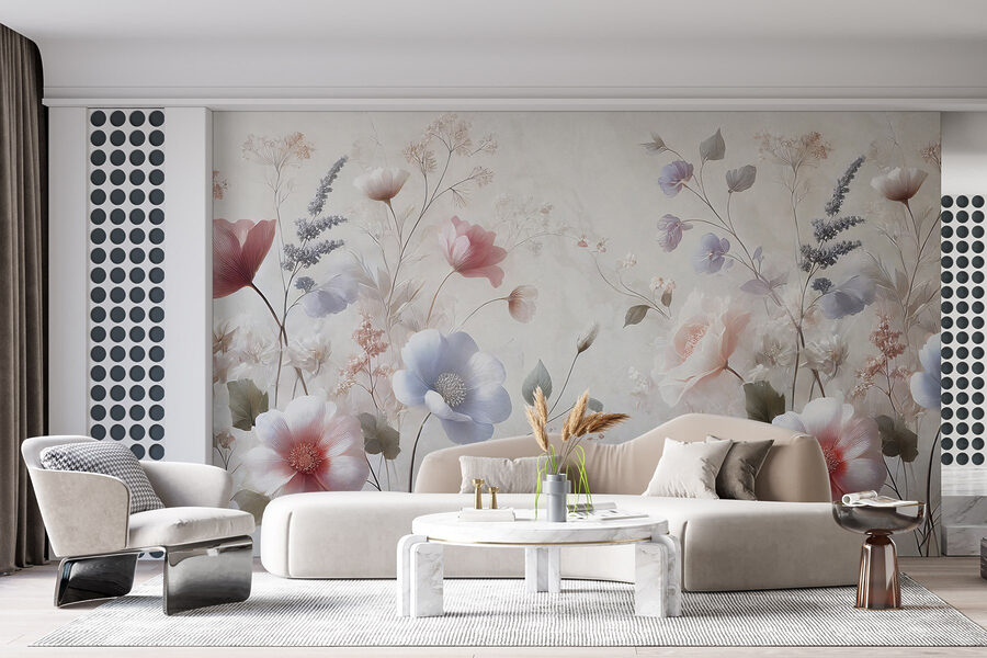 Delicate bloemen in zachte pasteltinten