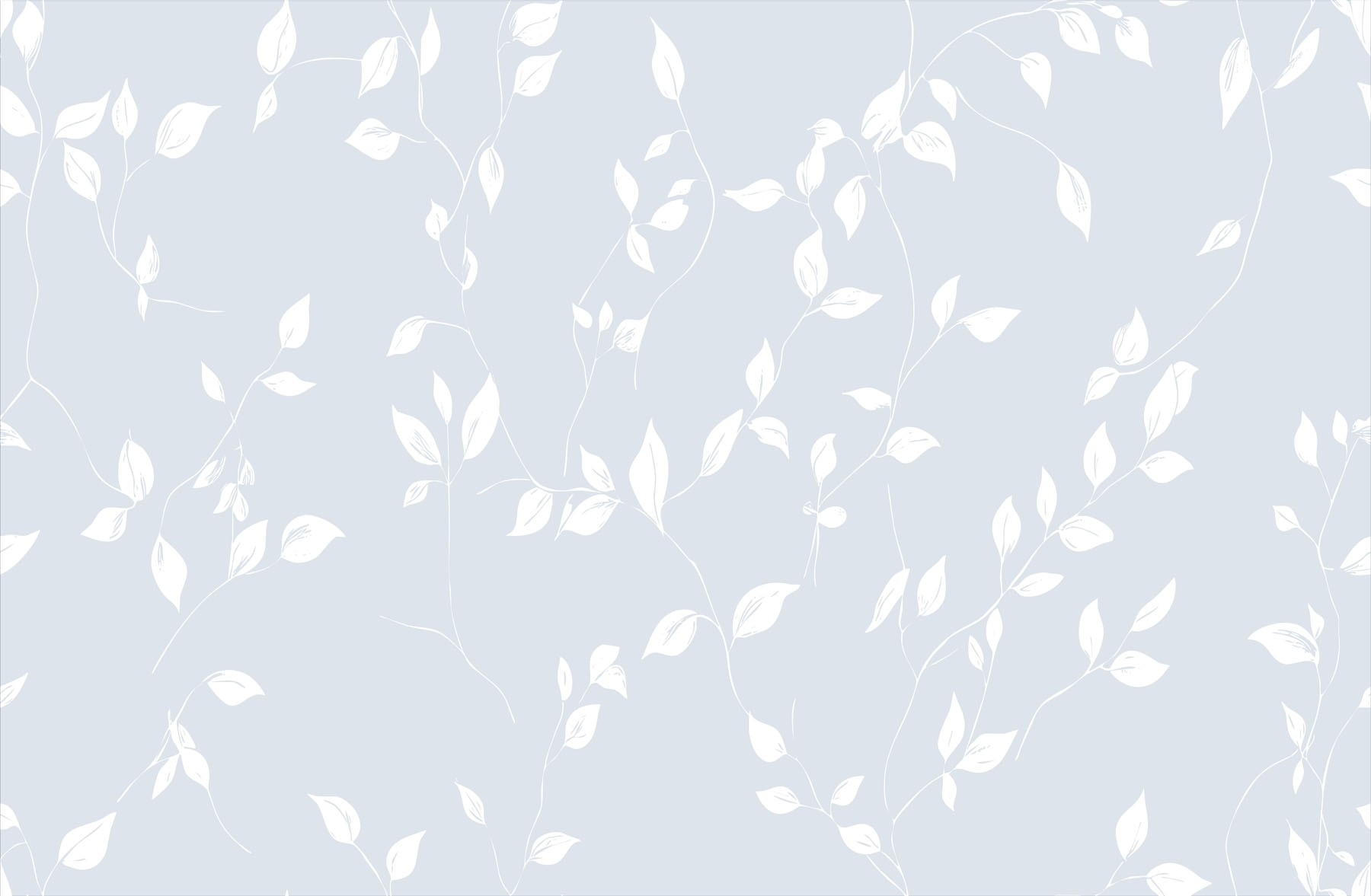 White leaves on a blue background White leaves on a blue background