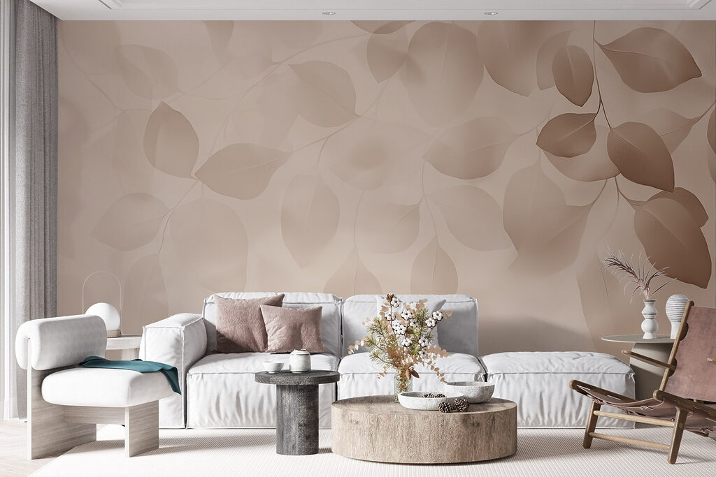 Gentle leaves in soft hues